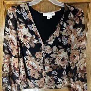 Saltwater Luxe Floral Longsleeve Blouse